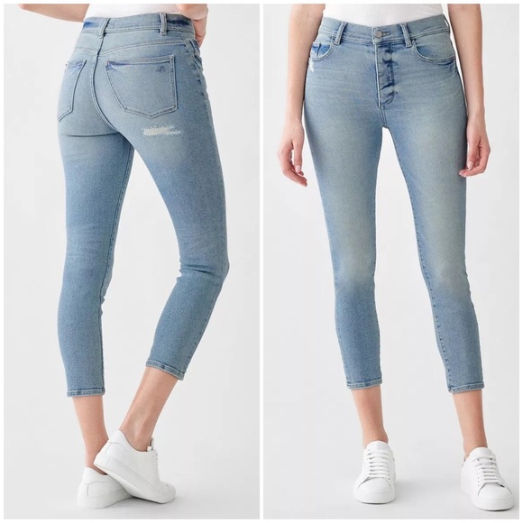 DL1961 Farrow Cropped High Rise Instasculpt Skinny Jeans